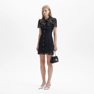 Self-Portrait Black Lace Mini Dress